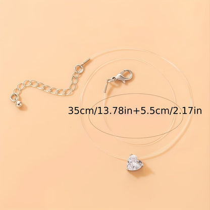 Collier Pendentif Cœur Géométrique