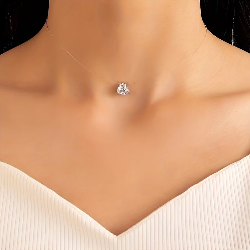 Collier Pendentif Cœur Géométrique