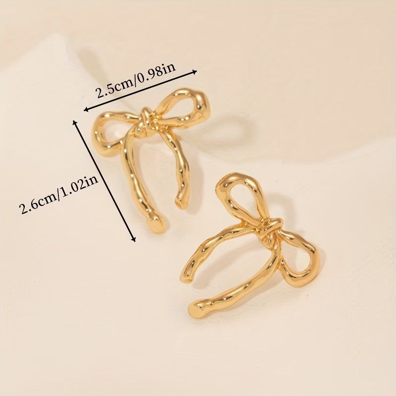 Boucles d'Oreilles Nœud en Ruban