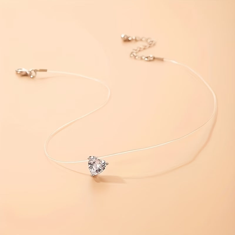 Collier Pendentif Cœur Géométrique