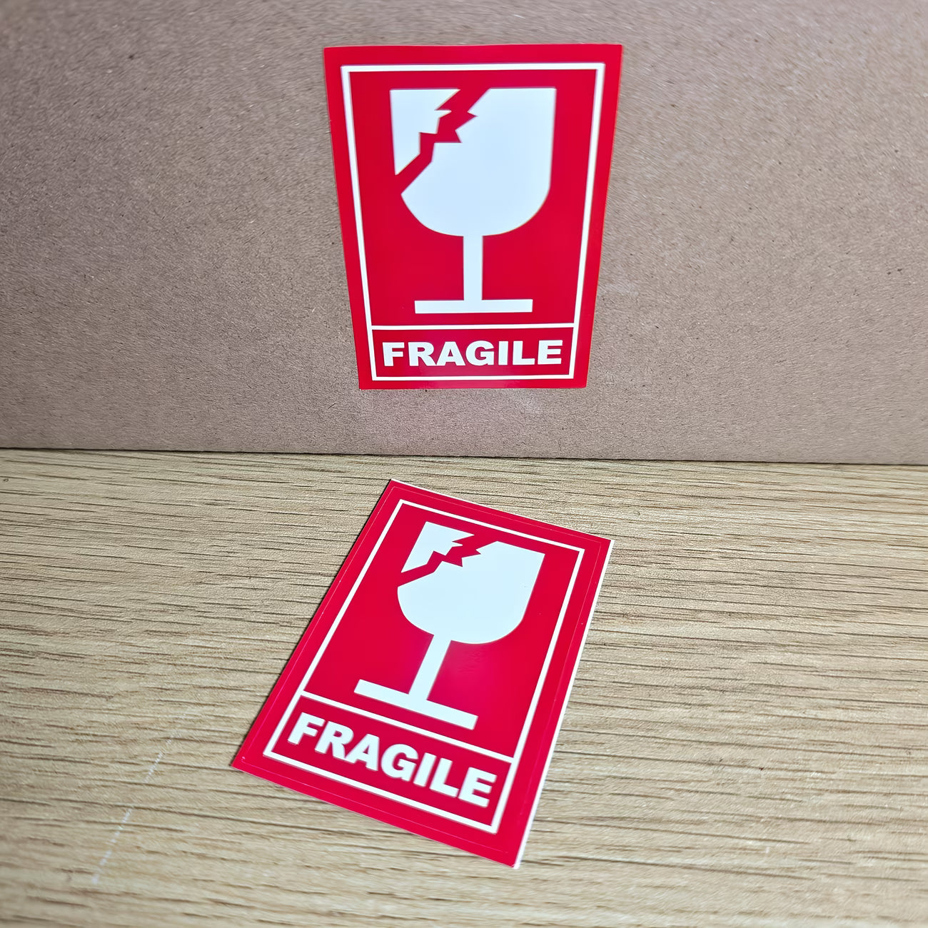 50 Feuilles d'Autocollants Fragile