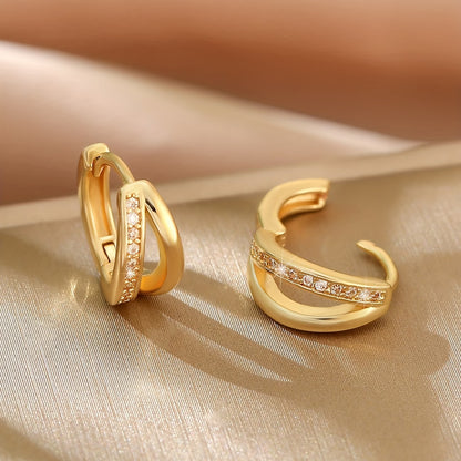 Boucles d'Oreilles Géométriques Rondes