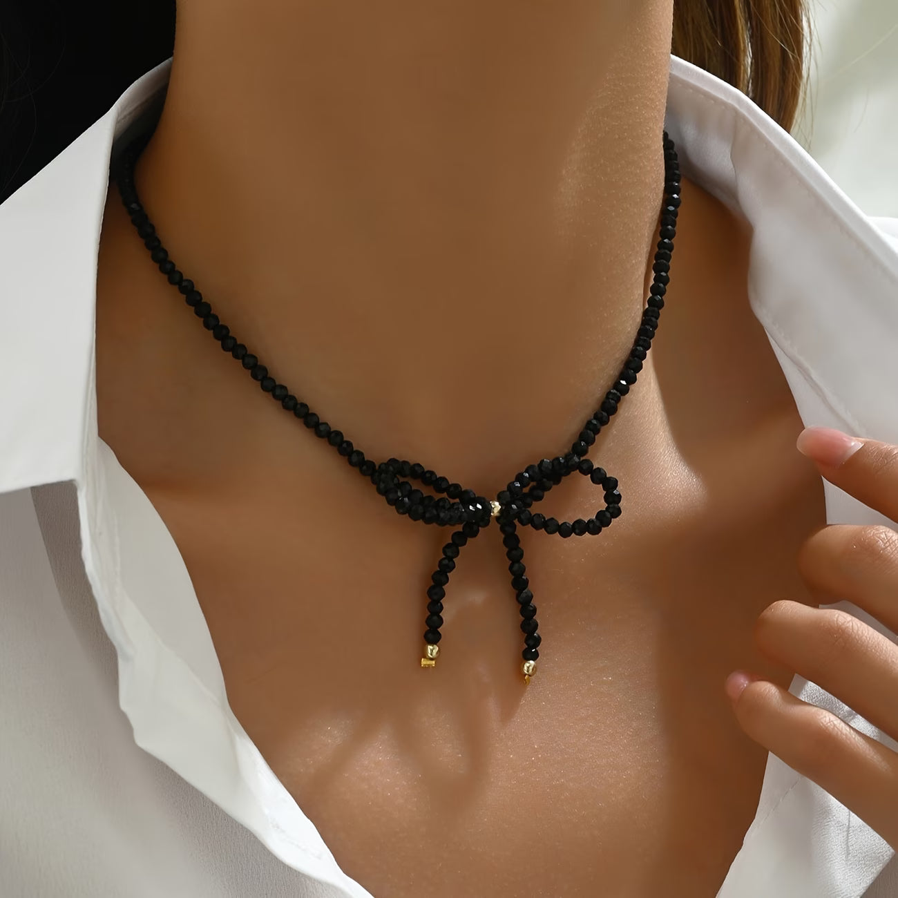 Collier Choker Charmant avec Nœud