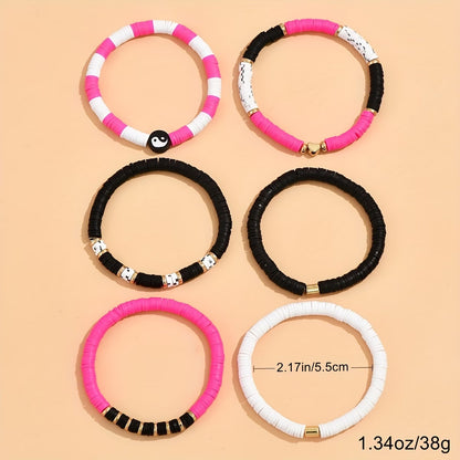 6 Pcs Ensemble de bracelets