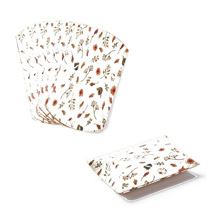 Lot de 10 berlingots blanc oreillers boites cadeaux motif fleurs