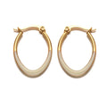Boucles d'oreilles femme en acier inoxydable Créoles dorées émaillés
