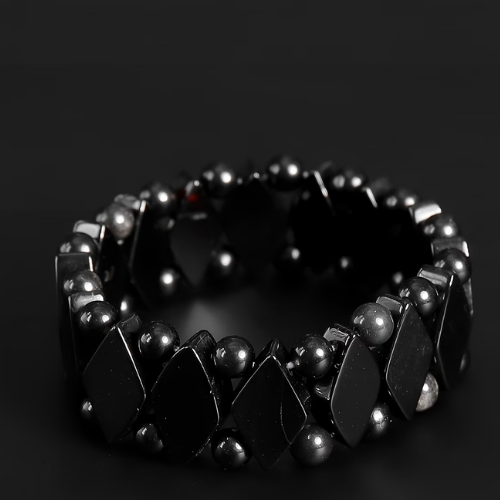Bracelet en agate noire