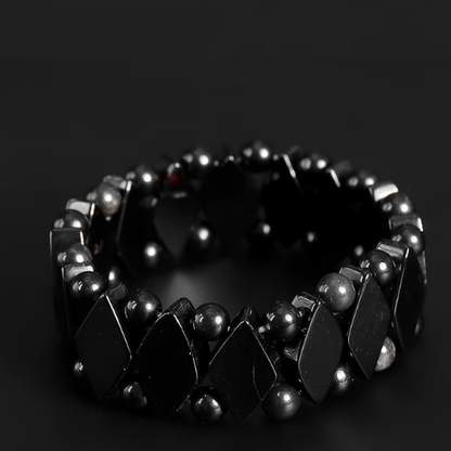 Bracelet en agate noire