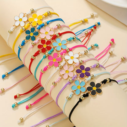 Lot de 12 Bracelets Tressés Colorés