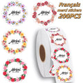 200pcs Autocollants "Merci"